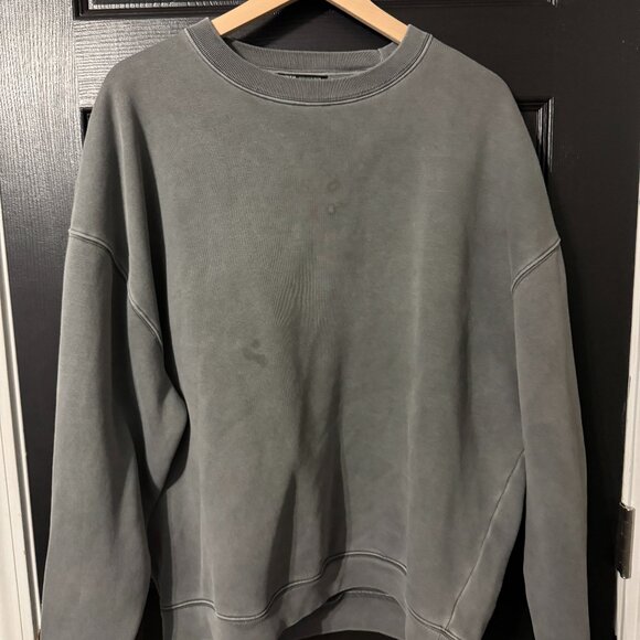 Mens Zara Dark Gray Mock Neck Sweatshirt - Picture 1 of 4